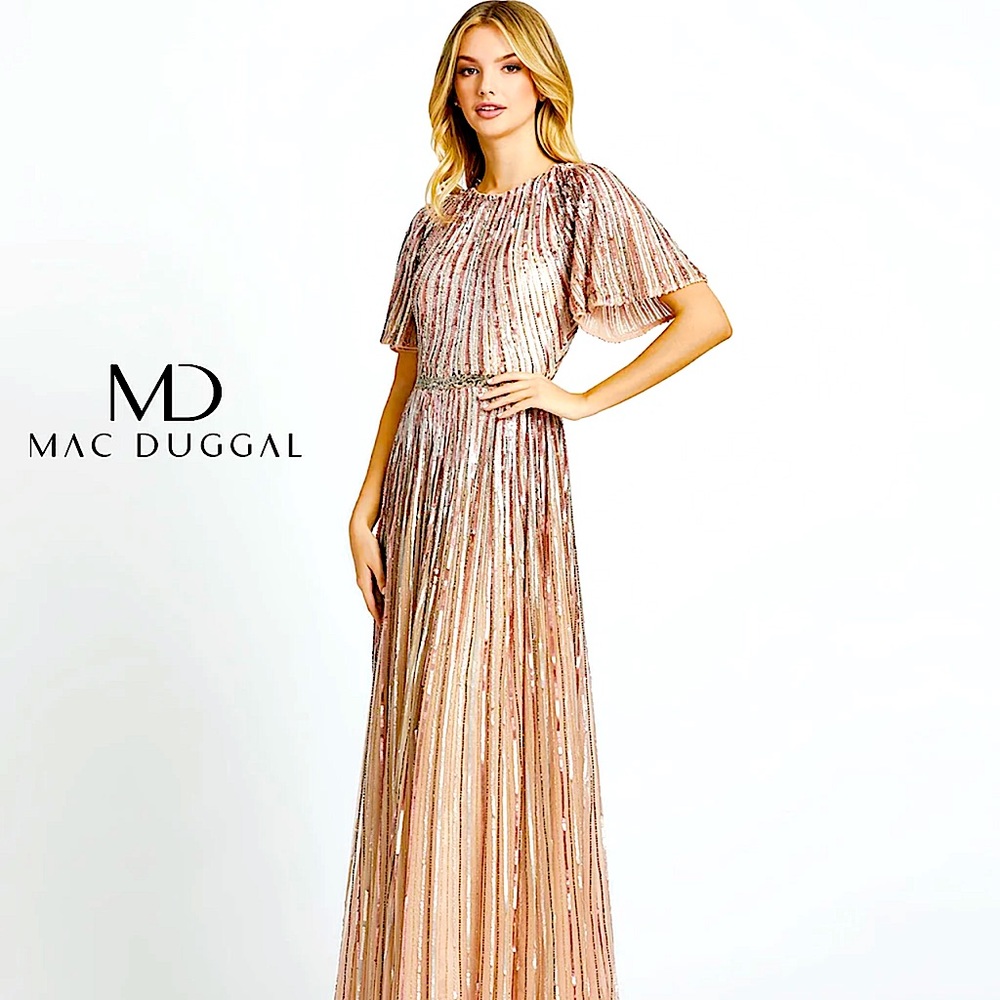 Pink couture Mac Duggal dress